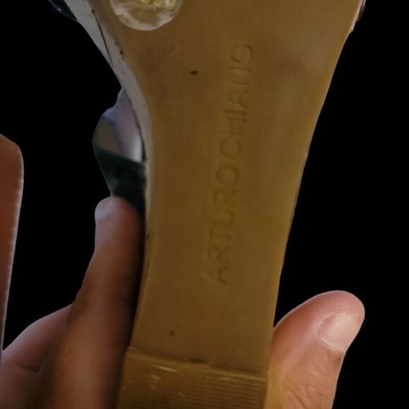 Arturo Chiang Black Wedge Sandals 6M - Picture 8 of 8